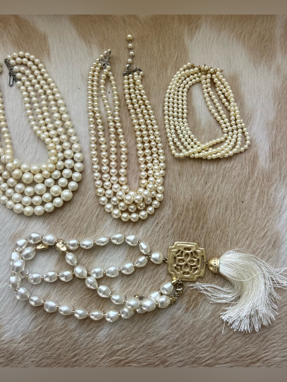 Vintage Faux Pearls Necklace Choker Collection - Picture 6 of 6